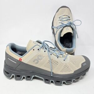 On Running Cloudventure Tan Grey Blue Trail Shoes Womens 7.5 44.99538